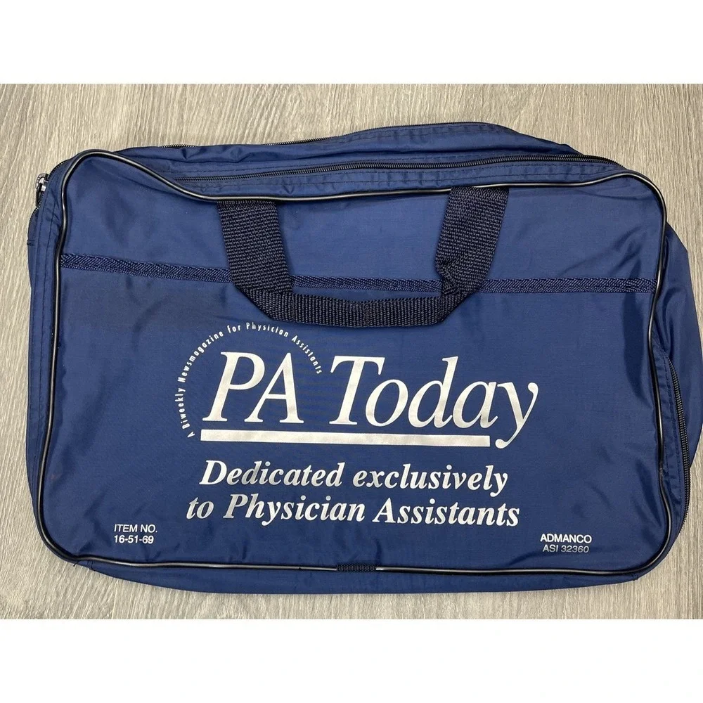 ADMANCO PA Today Physician Assistant Medical Messenger Carry Bag Tote Blue